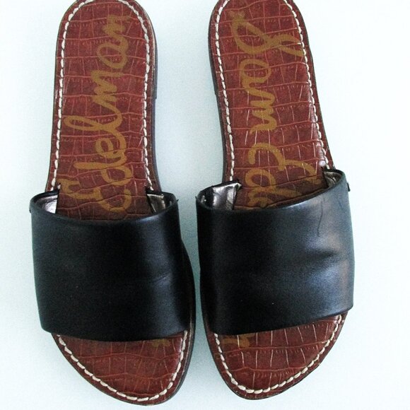 Sam Edelman Women's Leather Slide Sandals Size 8 - Picture 3 of 7